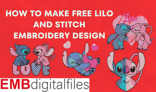 How to Make Free Lilo and Stitch Embroidery Design 