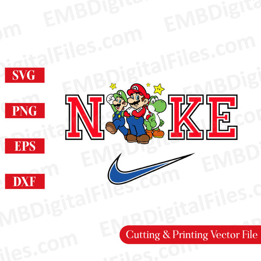  Mario Yoshi Luigi  SVg, PNG, Mario Brother Svg , Super Mario Bros PNG, Mario SVG PNG Vector & Printing Cricut  file