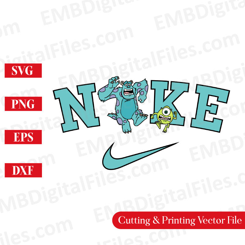 Disney Mike and Sally Running SVg , Sully And Mike Running PNg, James P Sullivan and Mike Dxf, Monsters Inc SVG, Cartoon SVG,Monster Character Eps Dxf  Cut file Cricut, Digital Vector Download 