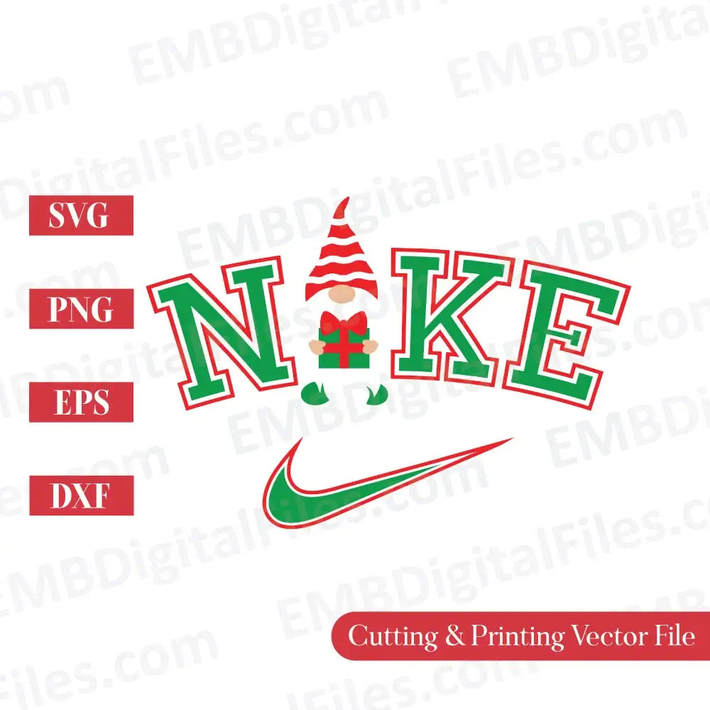 Gnome with Christmas gift SVG for Cricut – embdigitalfiles.com