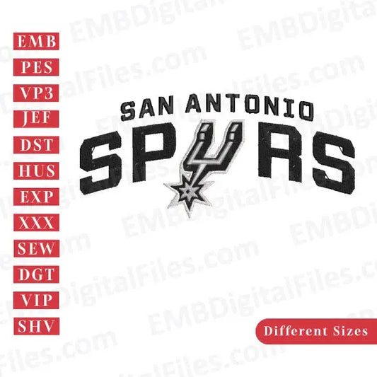 San Antonio Spurs NBA logo sports embroidery file