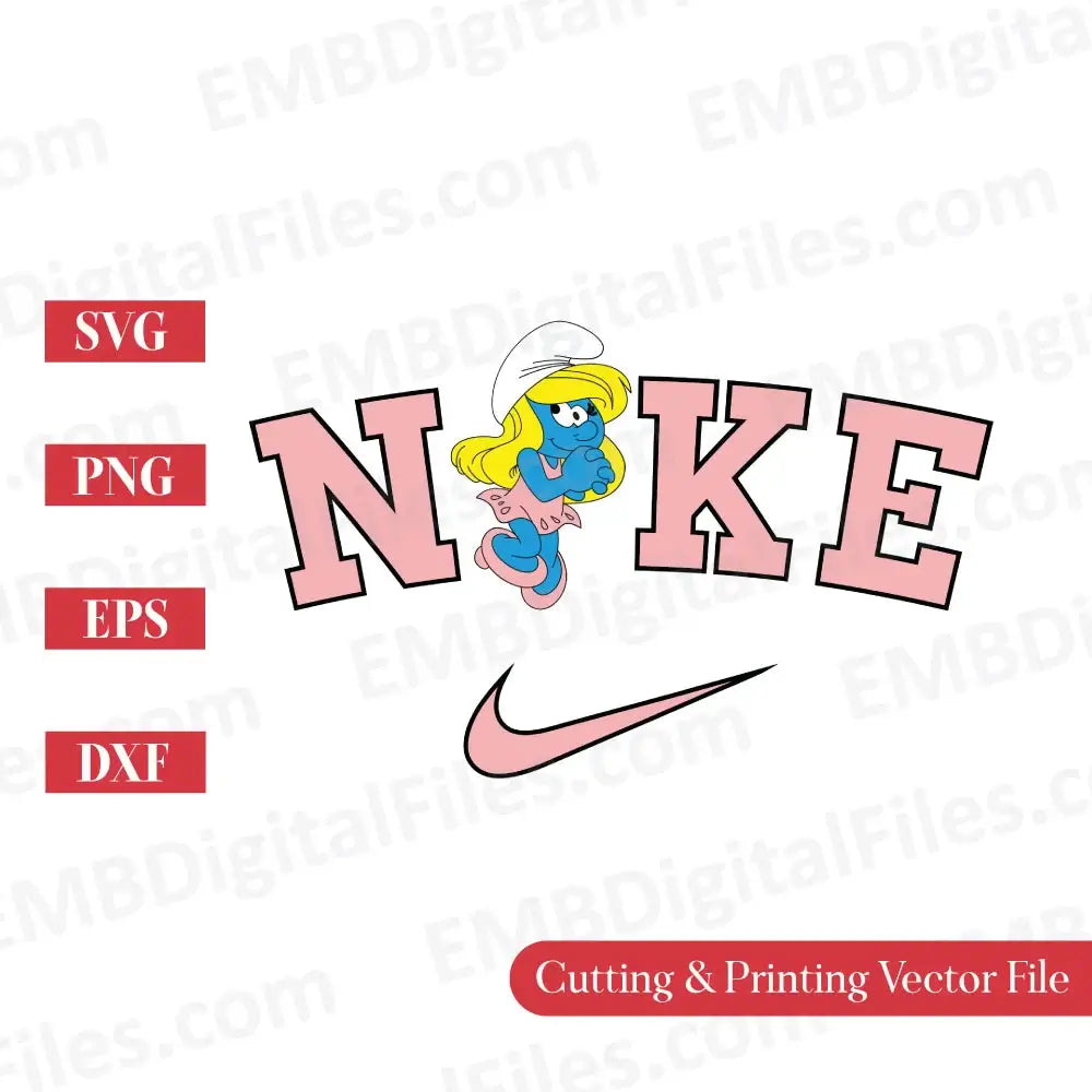Smurfette in a happy mode cartoon character SVG for Cricut ...