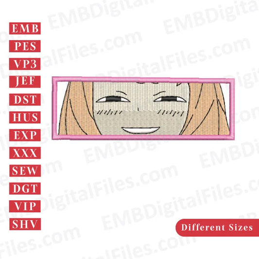 Cute anime girls anime inspired embroidery design