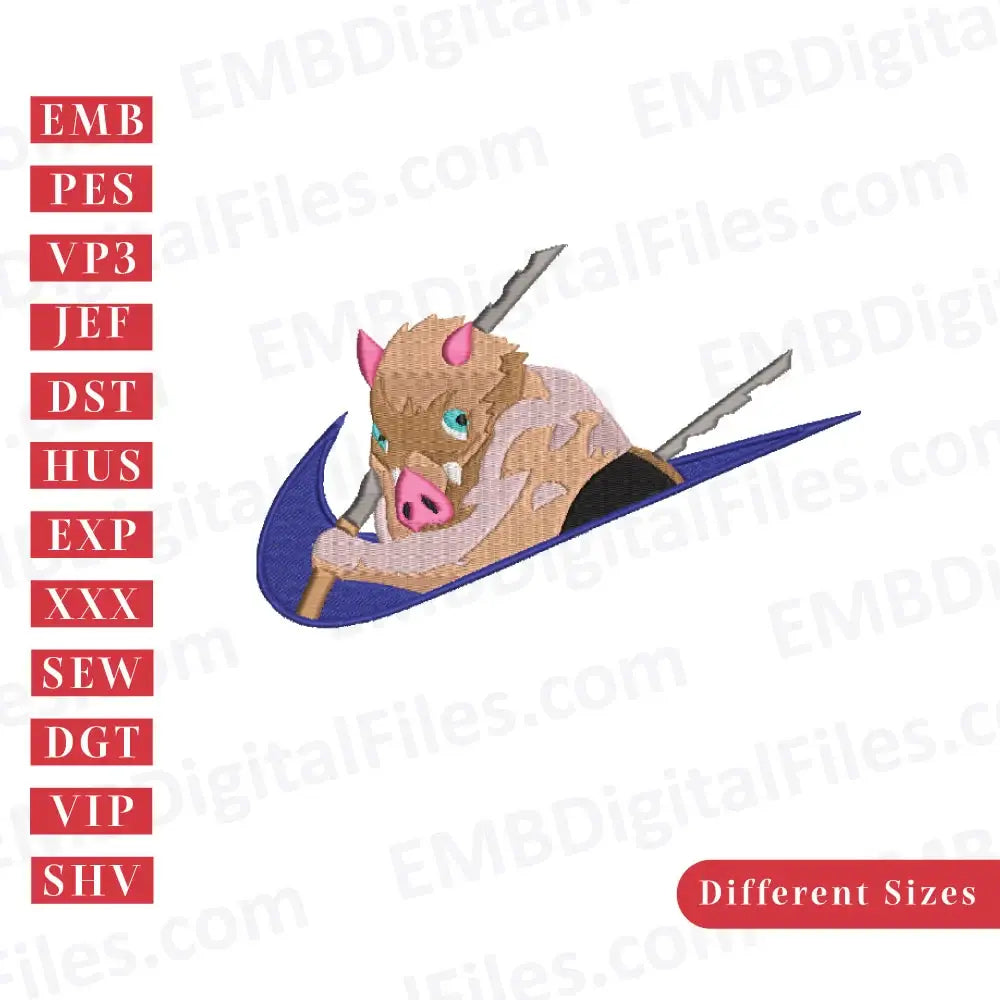 Cowboy riding swoosh embroidery files, PES, DST, Instant Download