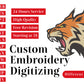 Custom digitizing embroidery services