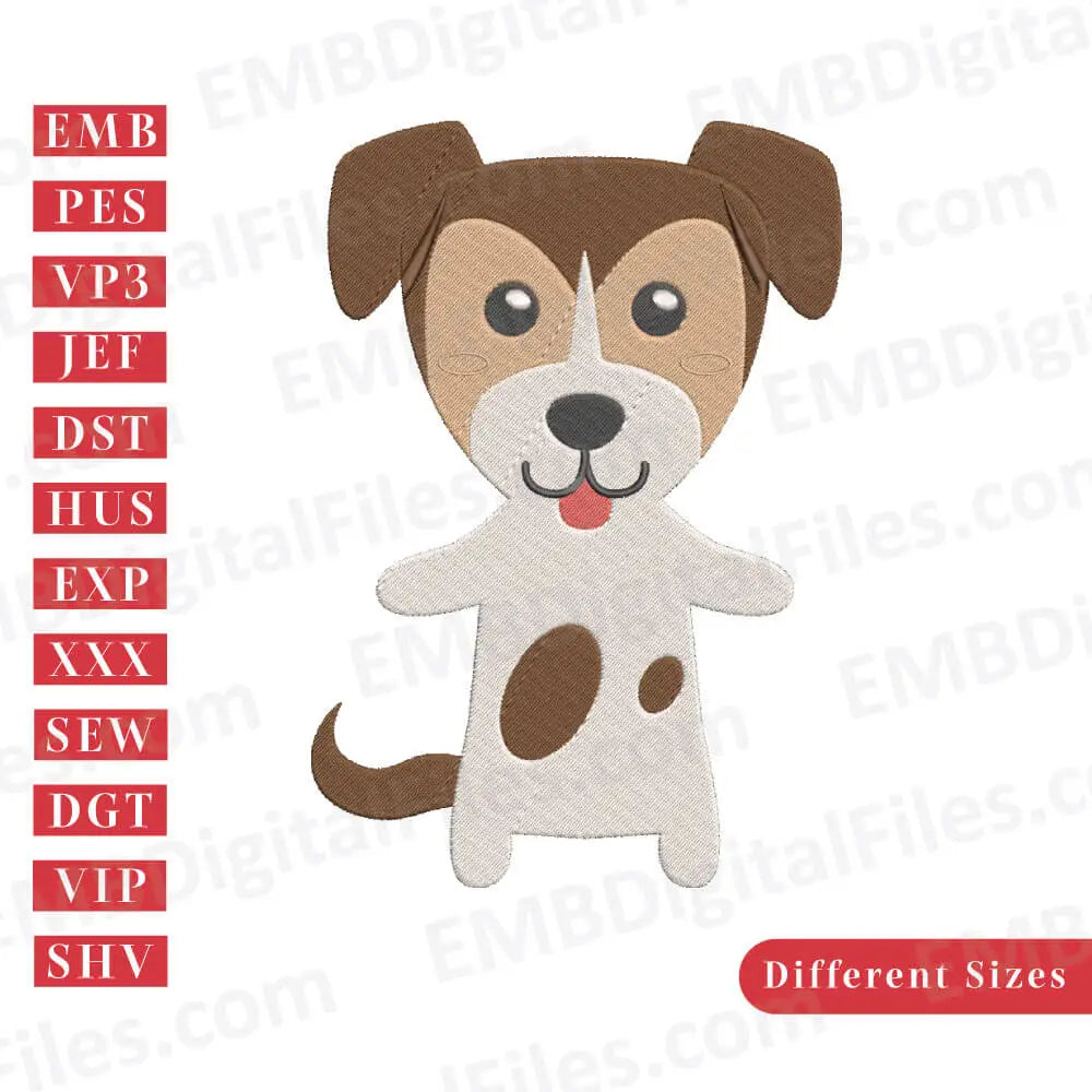 Danish Swedish Farmdog Embroidery Design, Dog breed Animal Embroidery Design