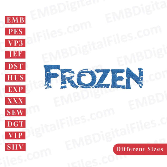 Disney Frozen Logo embroidery design, Free Disney Cartoon Embroidery