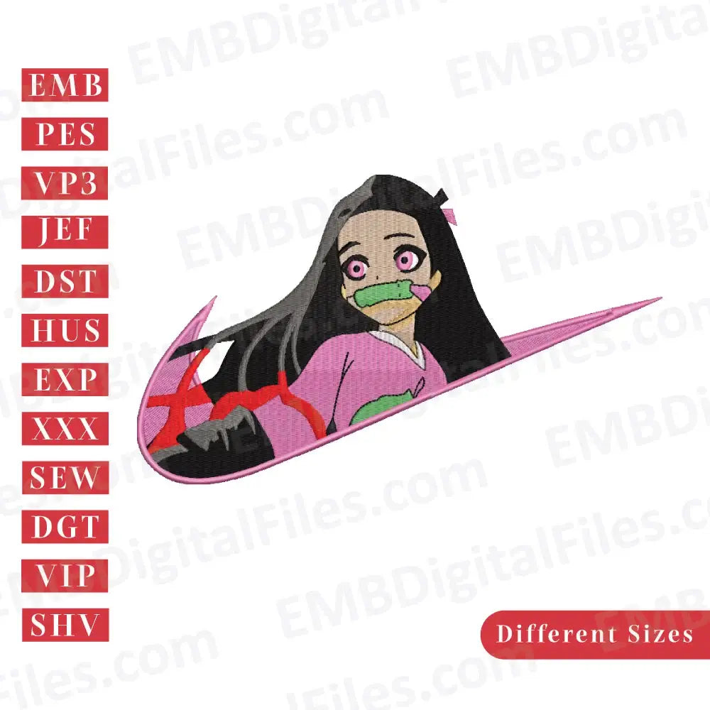Cute Anime Inspired Machine Embroidery Designs, Instant Download