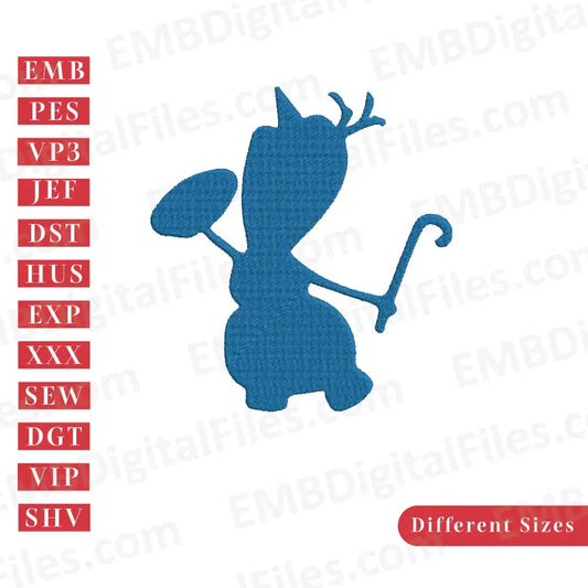 Olaf Disney Frozen character embroidery design, Free Disney Cartoon Embroidery