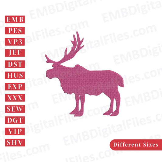 Sven Reindeer Frozen silhouette embroidery design, Disney Cartoon Embroidery