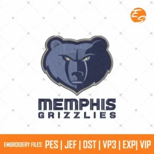 Memphis grizzlies logo free sports embroidery designs