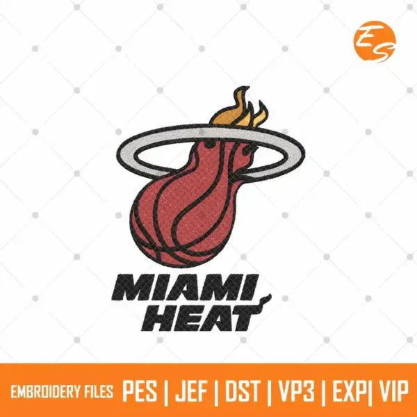 Miami Heat logo free sports embroidery designs