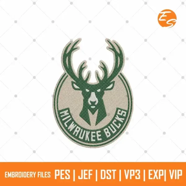 Milwaukee bucks logo free sports embroidery designs