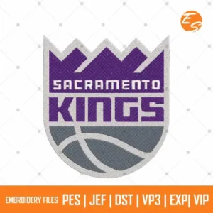 Sacramento kings logo free sports embroidery designs