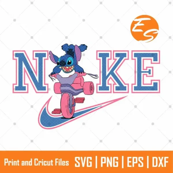 Cute stitch riding a tricycle cricut free svg files