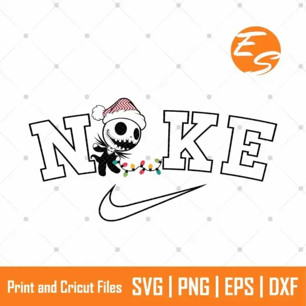 Christmas lights jack skellington SVG free