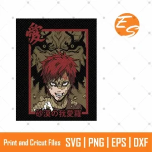 Gaara naruto anime SVG free