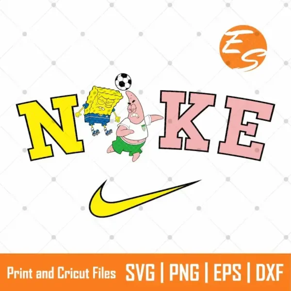 Playing football Spongebob SVG Free