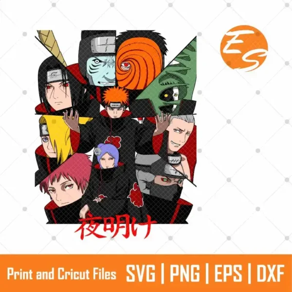 Anime akatsuki characters SVG Free