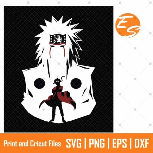 Naruto jiraiya anime SVG free