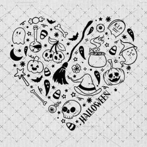 Halloween Heart Svg