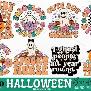 Retro Halloween SVG Bundle