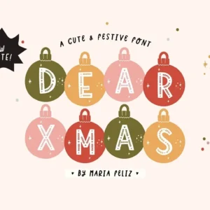 Dear Xmas - Christmas Font,