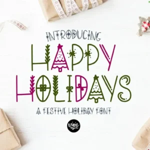 Happy Holiday Christmas Font