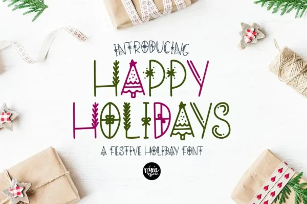 Happy Holiday Christmas Font