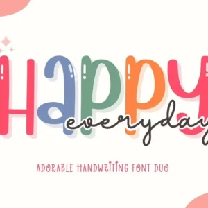 Happy-Everyday-Cute-Font-Duo