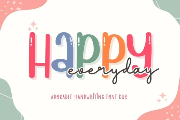 Happy-Everyday-Cute-Font-Duo