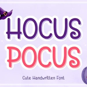 Hocus Pocus Halloween- Handwriting Font