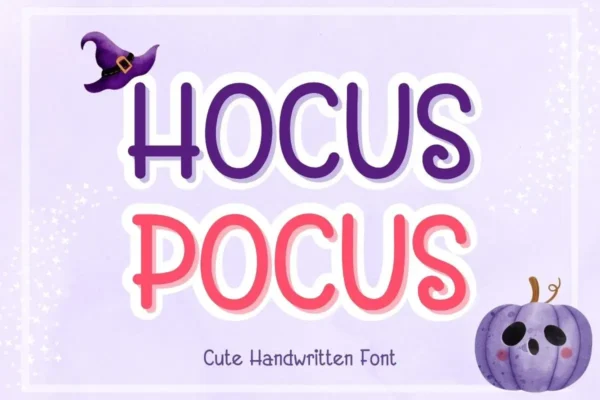 Hocus Pocus Halloween- Handwriting Font