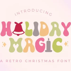 Holiday Magic Retro Christmas Font