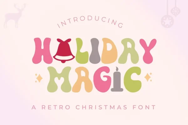 Holiday Magic Retro Christmas Font