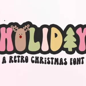 Holiday Retro Christmas Font