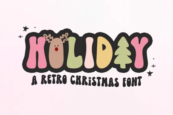 Holiday Retro Christmas Font