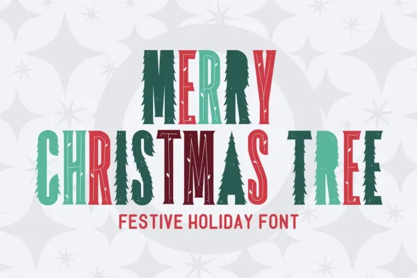 Merry Christmas Tree Font