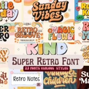 Retro Groovy Christmas Font