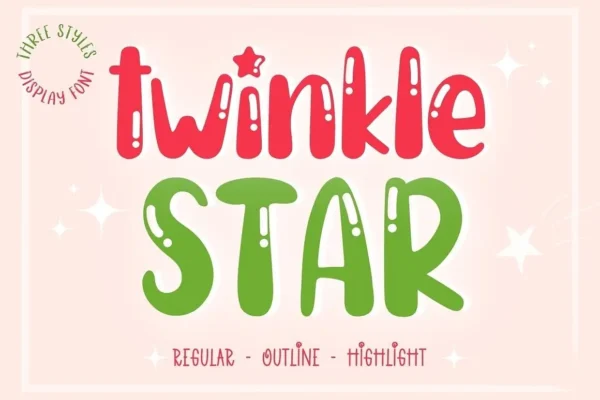 Twinkle-Star-Display-Font