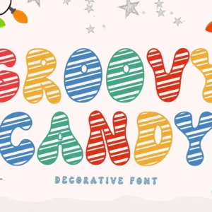 Groovy Candy Christmas Font