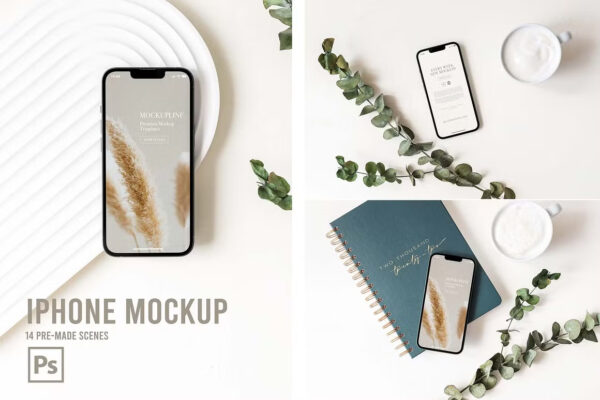 Minimal iPhone Mockup Set