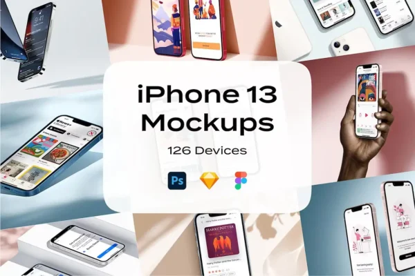 iPhone 13 mockup Psd Sketch Figma