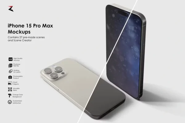 iPhone 15 Pro Max Mockup 6K - Image 2