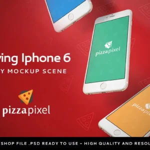 Mockup Iphone 6 Flying Scene