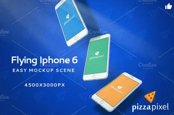 Mockup iPhone 6 Flying Scene - Image 3