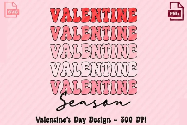 Retro Valentine Season svg png