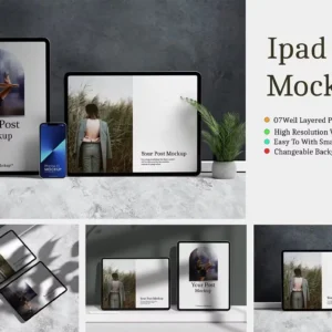 iPad with iPhone pro mockup