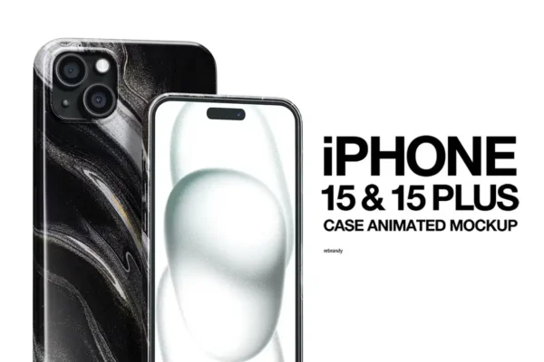 iPhone 15 Case Animated Mockup