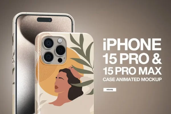 iPhone 15 Pro Case Animated Mockup